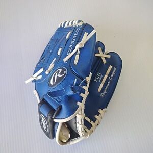 Rawlings Youth Left hand glove. Artificial Leather. Blue.11”pocket